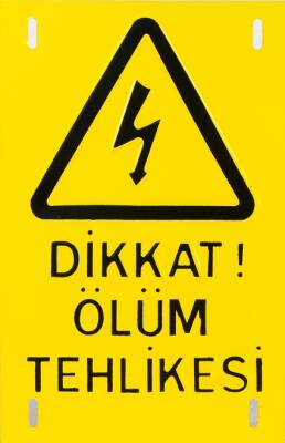 Ölüm Tehlikesi Levhası 23 × 15 cm Alüminyum – 200 Adet
