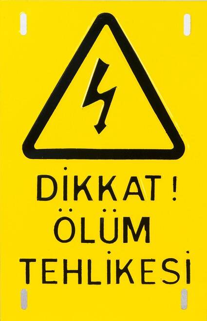 Ölüm Tehlikesi Levhası 23 × 15 cm Alüminyum – 200 Adet - 1