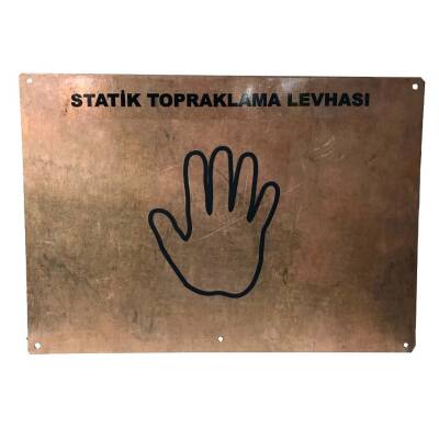 Saf Bakır Statik Topraklama Levhası 230x350x1 mm