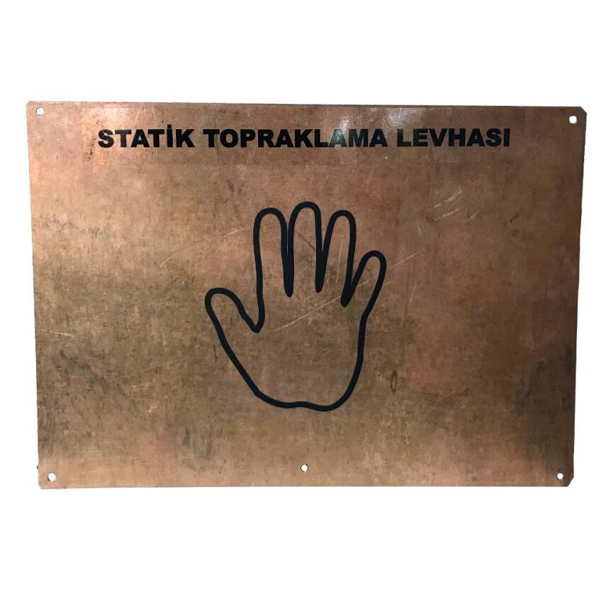 Saf Bakır Statik Topraklama Levhası 230x350x1 mm - 1